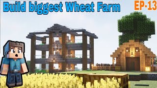 Building My Biggest Minecraft Food wheat Farm EP13 minecraft [upl. by Georgetta]