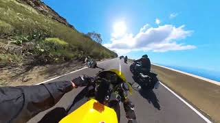 Honda CBR 929 RR Fireblade VS HarleyDavidson Tenerife [upl. by Llerral968]