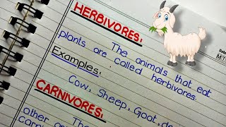 Herbivores Carnivores Omnivores  Definition of Herbivores Carnivores and Omnivores with Examples [upl. by Nylrehc]