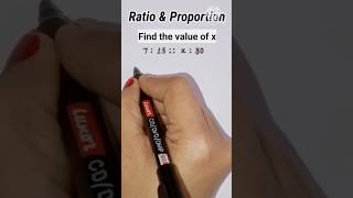 Find the value of x  ratio and proportion  how to find x maths ratio simplification [upl. by Nahgam74]