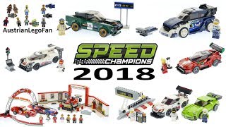 All Lego Speed Champions Sets 2018  Lego Speed Build Review [upl. by Namlas729]