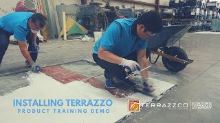 Installing Epoxy Terrazzo using TERRAZZCO Brand Products [upl. by Akanke731]