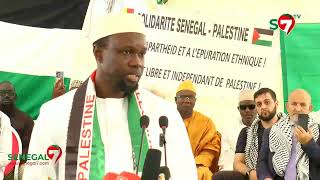 Solidarité pour la cause Palestinienne Le discours percutant du PM Ousmane SONKO [upl. by Yenetruoc]