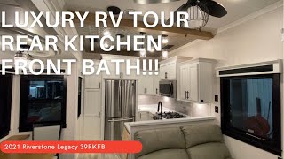 2021 Riverstone Legacy 39RKFB  Luxury RV  Rear Kitchen Front Bath just WOW [upl. by Gamages]