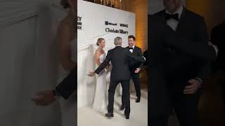 George Clooney Hugs Emily Blunt amp John Krasinski at The Albies 4 the Clooney Foundation for Justice [upl. by Nicoline995]