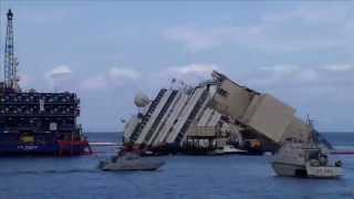 Costa Concordia Parbuckling in 90 Seconds [upl. by Braca152]