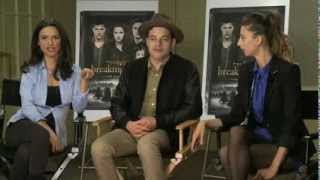 SMF interview Rami Malek Angela Sarafyan and Andrea Gabriel from Twilight Breaking Dawn 2 [upl. by Nnylannej]