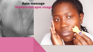 AUTO MASSAGE 2  MADEROTHERAPIE VISAGE COMMENT REMONTER LES MUSCLES DES JOUES [upl. by Issej]