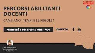 Percorsi abilitanti docenti cambiano i tempi e le regole [upl. by Orofselet904]