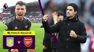 HIGHLIGHTS  Aston Villa vs Arsenal 24  Saka Zinchenko Jorginho and Martinelli score [upl. by Wauters353]