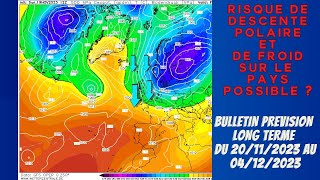 RISQUE DE DESCENTE POLAIRE ET DE FROID CE WEEKEND RAFRAICHISSEMENT MERCREDI  PREVISION A 15 JOURS [upl. by Drawoh]