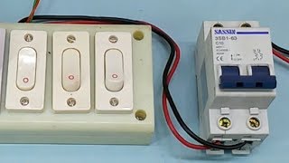 How to double pole MCB connection  how to install circuit breaker [upl. by Euphemie540]