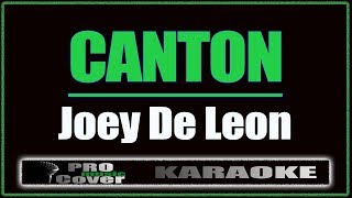 Canton  Joey De Leon KARAOKE [upl. by Cristobal]