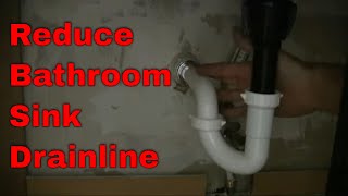 How To Reduce A Bathroom Sink Drainline DIY Plumbing Videos [upl. by Nauqet]