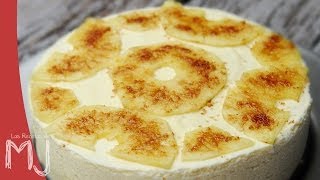 TARTA DE PIÑA  Sin horno fácil y refrescante [upl. by Akkim]