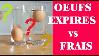 Oeufs expirés Sulfure dhydrogène vs Oeufs frais expérimentation ds leau et explication Scienti [upl. by Burnley]