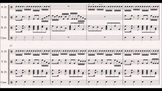 CC Cadence 1  Drumline Cadence  Sheet Music [upl. by Spears]