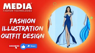 Fashion Illustration outfit Design [upl. by Comethuauc]