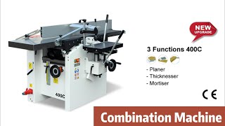 SICAR 400C Woodworking Combination Machine Combined Planer Jointer Thicknesser Mortiser 3 Funtions [upl. by Annawek]