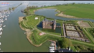 Flight over quotMuiderslotquot The castle of Muiden Drone shots [upl. by Pandolfi494]