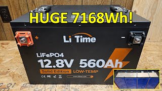 NEW LiTime 12V 560Ah LiFePO4 Battery 7168Wh Full Review and Disassembly [upl. by Ylerebmik]