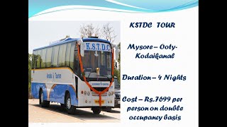 KSTDC tour package  Mysore Ooty Kodaikanal 4 nights Weekend gateways from Bangalore in April [upl. by Oelgnaed217]