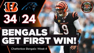 CINCINNATI BENGALS GET A MUCH NEEDED WIN IN CAROLINA  Week 4 Chatterbox Bengals [upl. by Eednahs698]