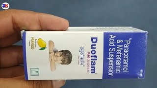 Duoflam Kid Suspension  Paracetamol And Mefenamic Acid Syrup  Duoflam Kid Syrup Uses Benefit Dose [upl. by Malinowski825]