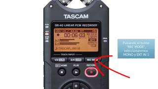 Configuración TASCAM DR40 con Kit de Audio [upl. by Eniagrom612]