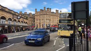 York Pullman Bus At York Railway Station On 197 To York Racecourse Shuttle Bus [upl. by Cristiona]