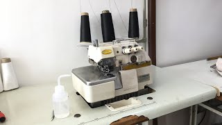 how to thread an overlock industrial machine step by step full video [upl. by Rustie326]