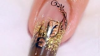 Ongles Acryliques aux Couleurs dAutomne et Foils Cuivrés Tutoriel par Naio Nails [upl. by Trixie]