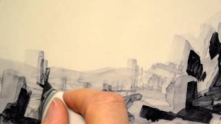 Copic marker sketching on tracing paper [upl. by Nivram]