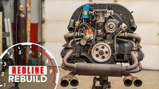 Volkswagen Beetle Aircooled Flatfour Engine Rebuild TimeLapse  Redline Rebuild  S1E7 [upl. by Doro]