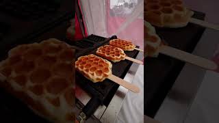 Ube mochi waffles and how its made shorts [upl. by Introc969]