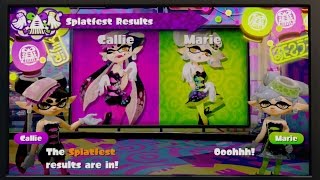 Final Splatfest  Callie VS Marie  Highlights  Results [upl. by Pratte]