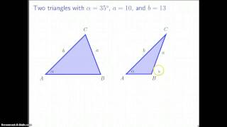 The Law of Sines The Ambiguous Case [upl. by Whitby62]