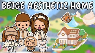 Beige Aesthetic 🪴🍼 Big Family Home 🤎 Toca Boca House Ideas 😍 TOCA GIRLZ [upl. by Brodench]