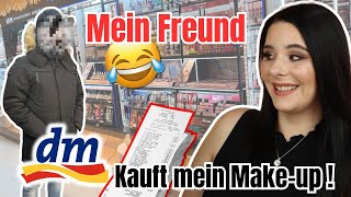 Mein FREUND 😱💸 kauft mein MAKEUP bei Dm DROGERIE amp Look [upl. by Atrebor]