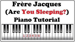 How to play Frere Jacques on Piano  Playing Music By Numbers Piano Lesson [upl. by Joanne71]