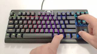 Redragon Dark Avenger  All RGB Effects and Typing Sound [upl. by Ailaza]