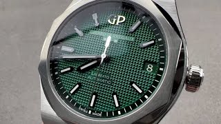 GirardPerregaux Laureato Automatic GREEN Dial 810101131531CM GirardPerregaux Watch Review [upl. by Nolur]