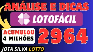 ANÁLISE E DICAS PARA LOTOFÁCIL 2964 [upl. by Lladnar329]