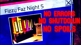 FNaF Help Wanted 2  Fizzy Faz Night 5 With No Errors Shutdown or Spoils [upl. by Aiuqram285]