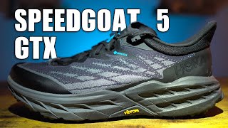 HOKA Speedgoat 5 GTX  Best winter trail running shoes [upl. by Dinesh]