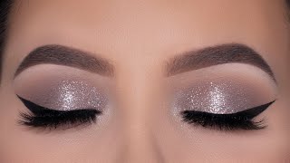 Soft and Easy Sparkly Eye Makeup Tutorial  Cool Toned Eye Makeup [upl. by Nolrac]