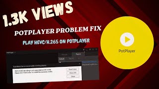 How to Install Codec to Play HEVCH265 on PotPlayer 64Bit Problem Fix 100 [upl. by Saravat]