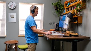 2 Uplift Desk Standing Desks amp 8 Accessories Reviewed 🪑  BoutenkoFIlms Office Tour [upl. by Pantheas78]