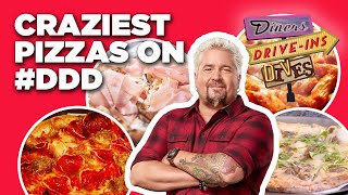 Top 15 Craziest Pizzas on DDD with Guy Fieri  Diners DriveIns and Dives  Food Network [upl. by Cram719]