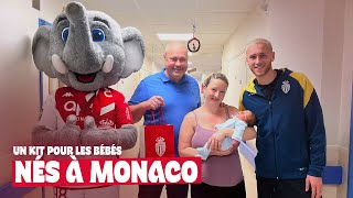 Un coffret naissance AS Monaco pour les nouveaunés au CHPG 👶🇲🇨 [upl. by Frederiksen]